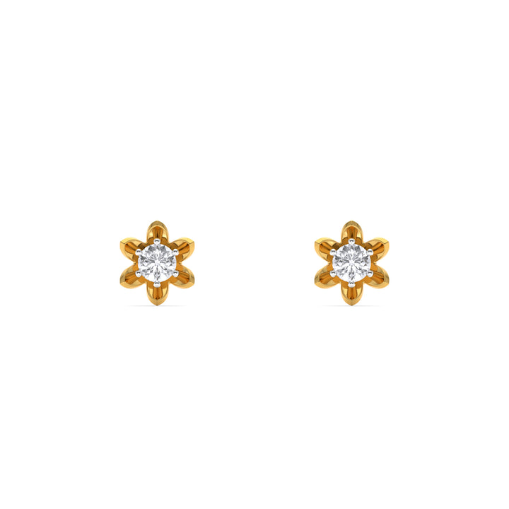 Sunpetal Spark 9KT Gold Lab Grown Diamond Earrings - 4