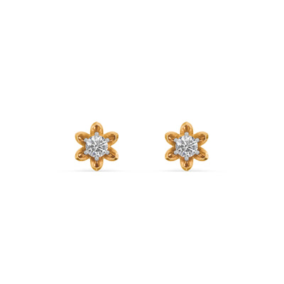 Sunpetal Spark 9KT Gold Lab Grown Diamond Earrings
