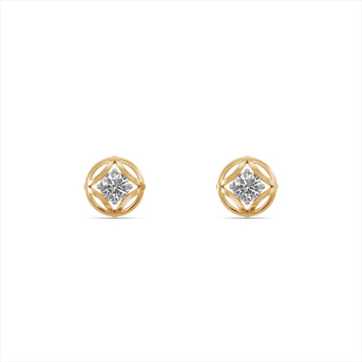 Gilded Grace 9KT Gold Lab Grown Diamond Earrings