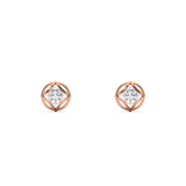 Gilded Grace 9KT Gold Lab Grown Diamond Earrings  - 6 