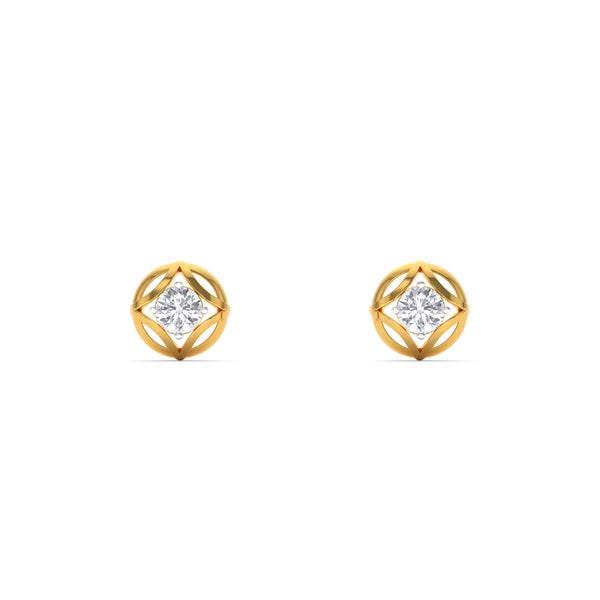 Gilded Grace 9KT Gold Lab Grown Diamond Earrings