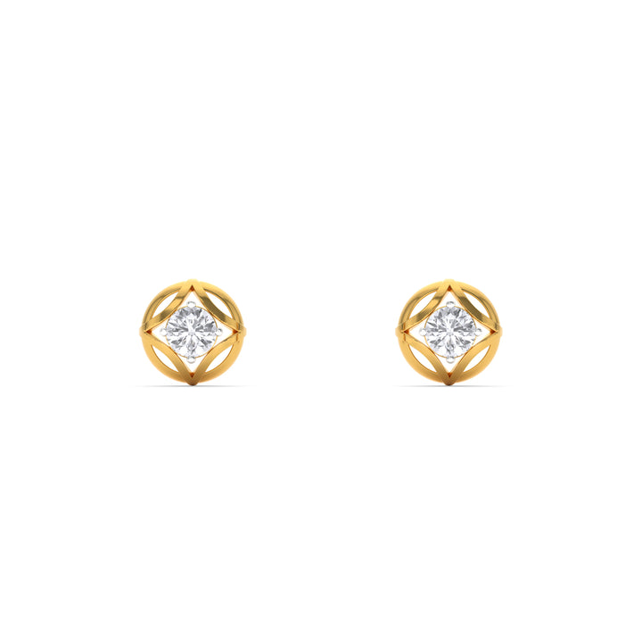 Gilded Grace 9KT Gold Lab Grown Diamond Earrings  - 4 