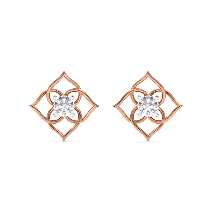 Orna Twist 9KT Gold Lab Grown Diamond Earrings - 6