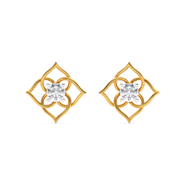 Orna Twist 9KT Gold Lab Grown Diamond Earrings