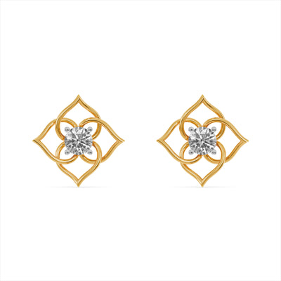 Orna Twist 9KT Gold Lab Grown Diamond Earrings