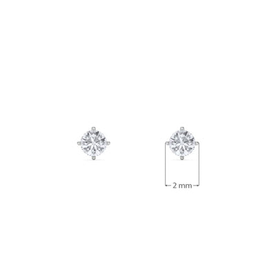 Crystal Peak 9KT Gold Lab Grown Diamond Studs for Multiple Piercings