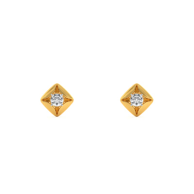 Bold Edge 9KT Gold Lab Grown Diamond Stud Earring