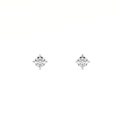 Vintage Blossom 9KT Gold Lab Grown Diamond Stud Earring