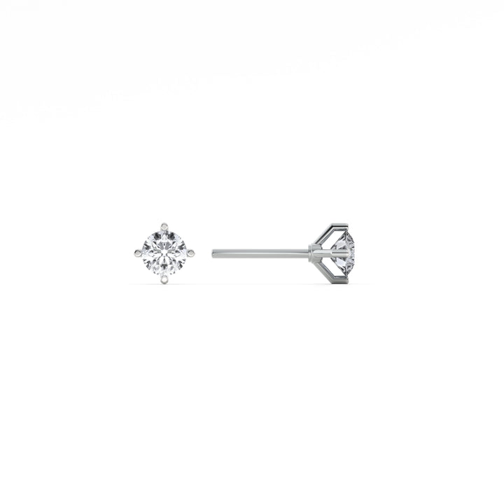 Vintage Blossom 9KT Gold Lab Grown Diamond Stud Earring - 1