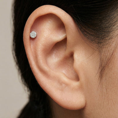 Bloom 9KT Gold Lab Grown Diamond Stud Earring