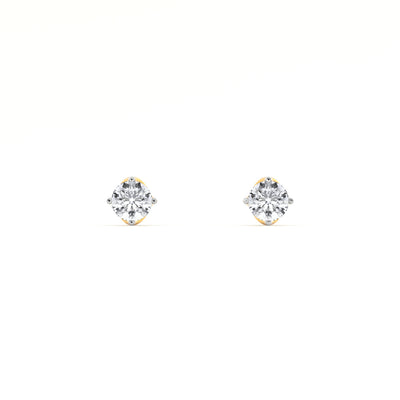 Regal Petal Halo 9KT Gold Lab Grown Diamond Stud Earring