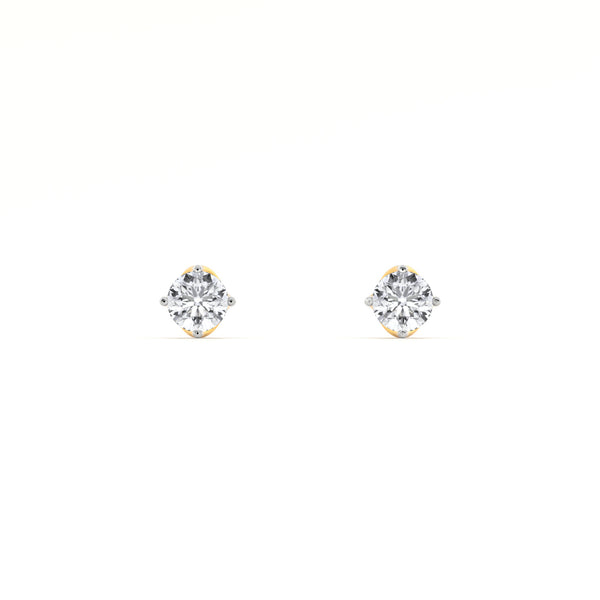 Regal Petal Halo 9KT Gold Lab Grown Diamond Stud Earring