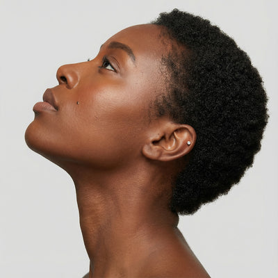 Bare Bezel 9KT Gold Lab Grown Diamond Studs for Multiple Piercings