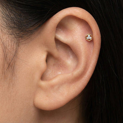 Sweethex 9KT Gold Lab Grown Diamond Stud Earring