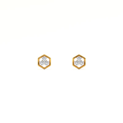 Sweethex 9KT Gold Lab Grown Diamond Stud Earring