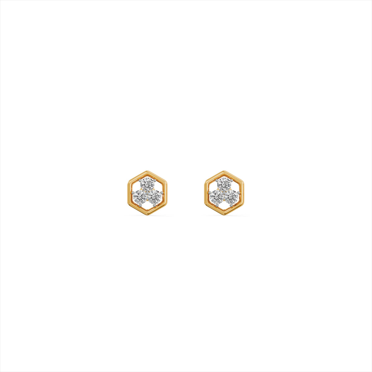 Sweethex 9KT Gold Laboratory Grown Diamond Stud Earring