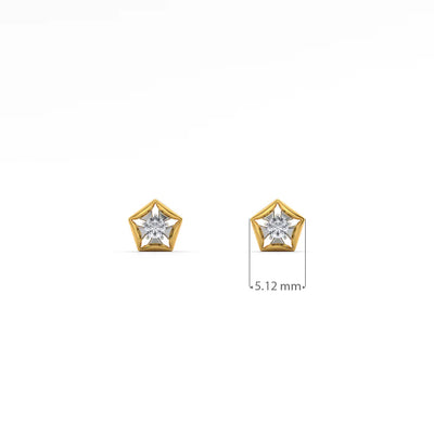 Starvault 9KT Gold Lab Grown Diamond Stud Earring