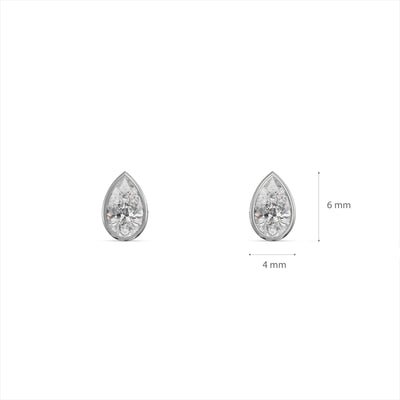 Teardrop 9KT Gold Lab Grown Diamond Stud Earring