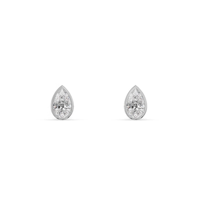 Teardrop 9KT Gold Lab Grown Diamond Stud Earring