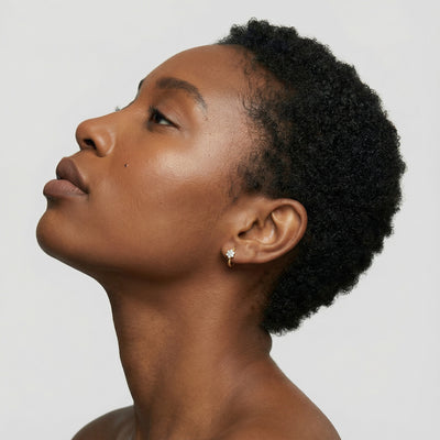 Blossom Loop 9KT Gold Lab Grown Diamond Stud Earring