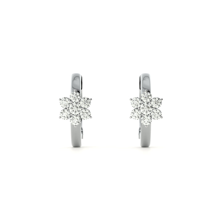 Blossom Loop 9KT Gold Lab Grown Diamond Stud Earring - 5