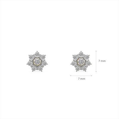 Florette 9KT Gold Lab Grown Diamond Stud Earring