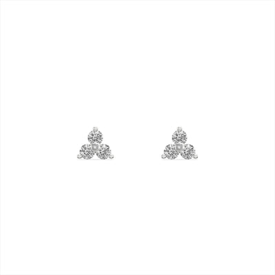Triple Dot Petite 9KT Gold Lab Grown Diamond Studs for Multiple Piercings
