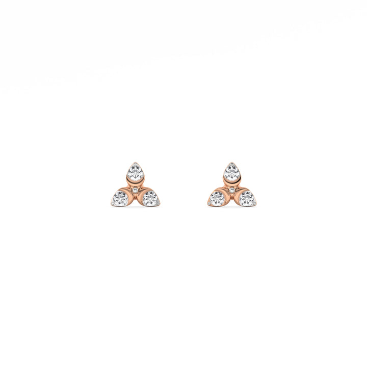 Starcore 9KT Gold Lab Grown Diamond Stud Earring - 3