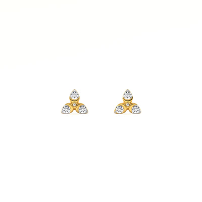 Starcore 9KT Gold Lab Grown Diamond Stud Earring