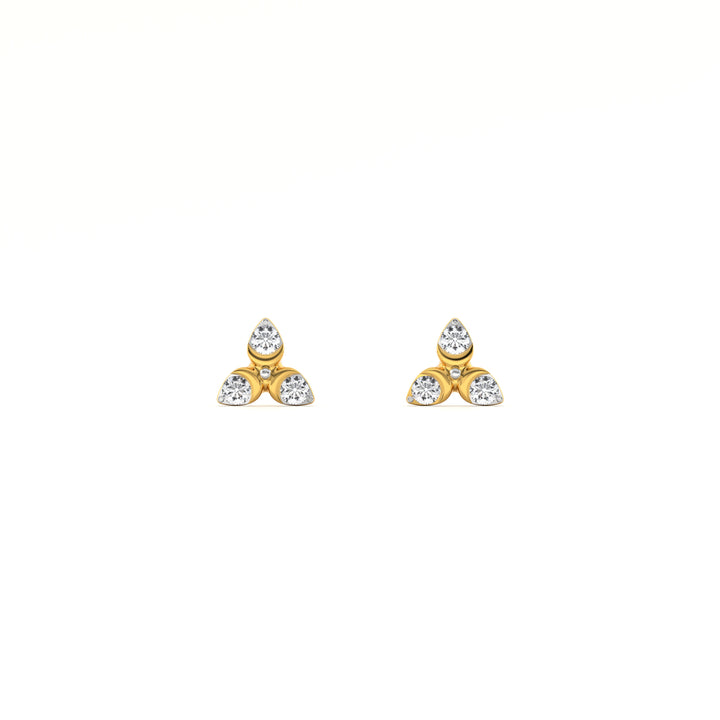 Starcore 9KT Gold Lab Grown Diamond Stud Earring - 1