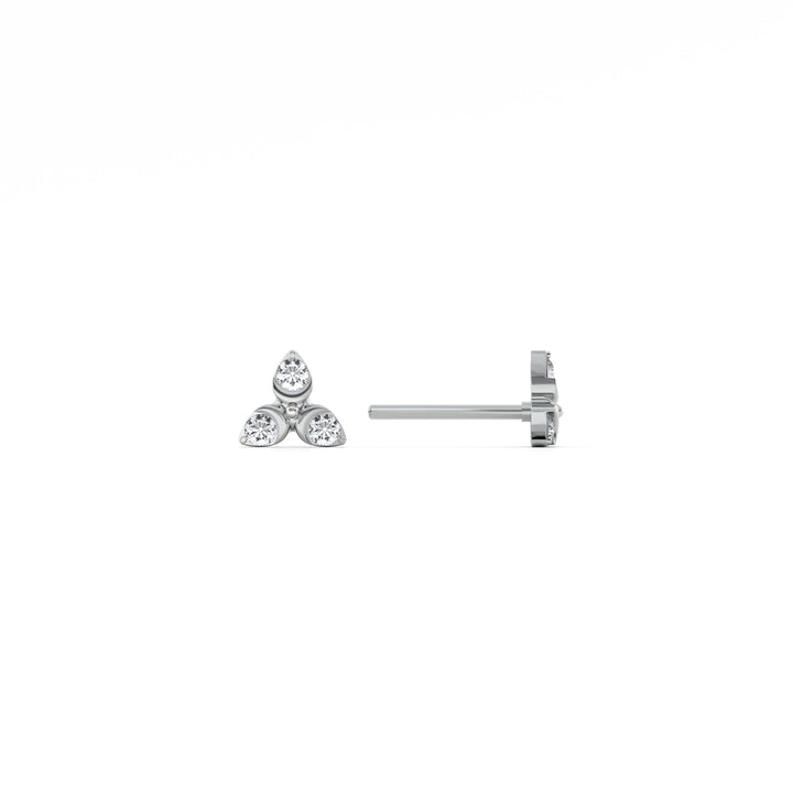 Starcore 9KT Gold Lab Grown Diamond Stud Earring - 5