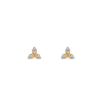 Starcore 9KT Gold Lab Grown Diamond Studs for Multiple Piercings