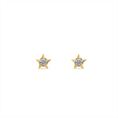 Twilight Burst 9KT Gold Lab Grown Diamond Studs for Multiple Piercings