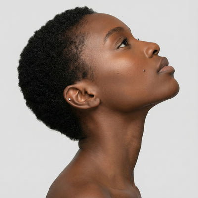 Squared Pin 9KT Gold Lab Grown Diamond Studs for Multiple Piercings