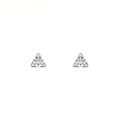 Triangle Spark Mini 9KT Gold Lab Grown Diamond Stud Earring