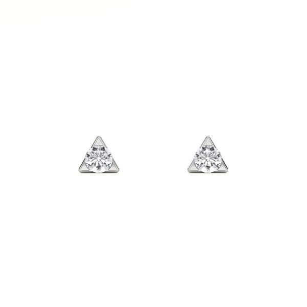 Triangle Spark Mini 9KT Gold Lab Grown Diamond Stud Earring