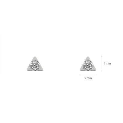 Triangle Spark Mini 9KT Gold Lab Grown Diamond Stud Earring