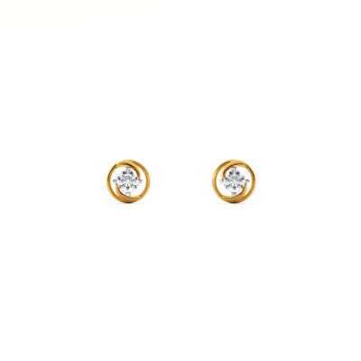 Radiant Bloom Cluster 9KT Gold Lab Grown Diamond Stud Earring