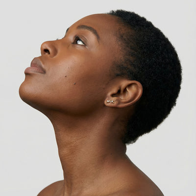 Contemporary Twist 9KT Gold Lab Grown Diamond Earring