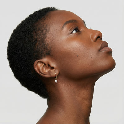 Pear Drop 9KT Gold Lab Grown Diamond Earrings