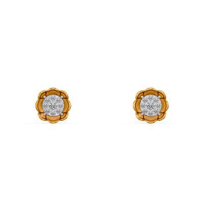 Meadow Bloom 9KT Gold Lab Grown Diamond Stud Earring