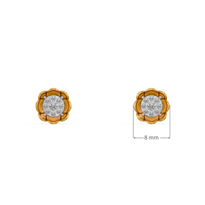 Meadow Bloom 9KT Gold Lab Grown Diamond Stud Earring