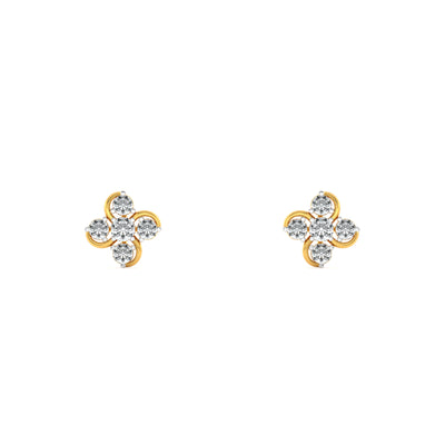 Bohemian 9KT Gold Lab Grown Diamond Stud Earring