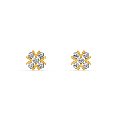 Wildflower 9KT Gold Lab Grown Diamond Stud Earring