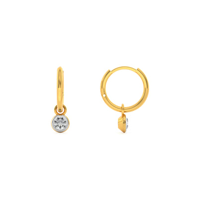 Charismatic 9KT Gold Lab Grown Diamond Drop Earring