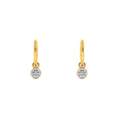 Charismatic 9KT Gold Lab Grown Diamond Drop Earring