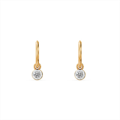 Charismatic 9KT Gold Lab Grown Diamond Drop Earring