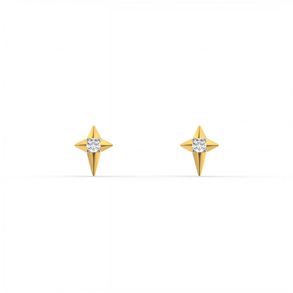 Cosmic Star 9KT Gold Laboratory Grown Diamond Stud Earring