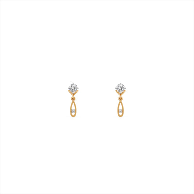 Ethereal Loop 9KT Gold Lab Grown Diamond Drop Earrings