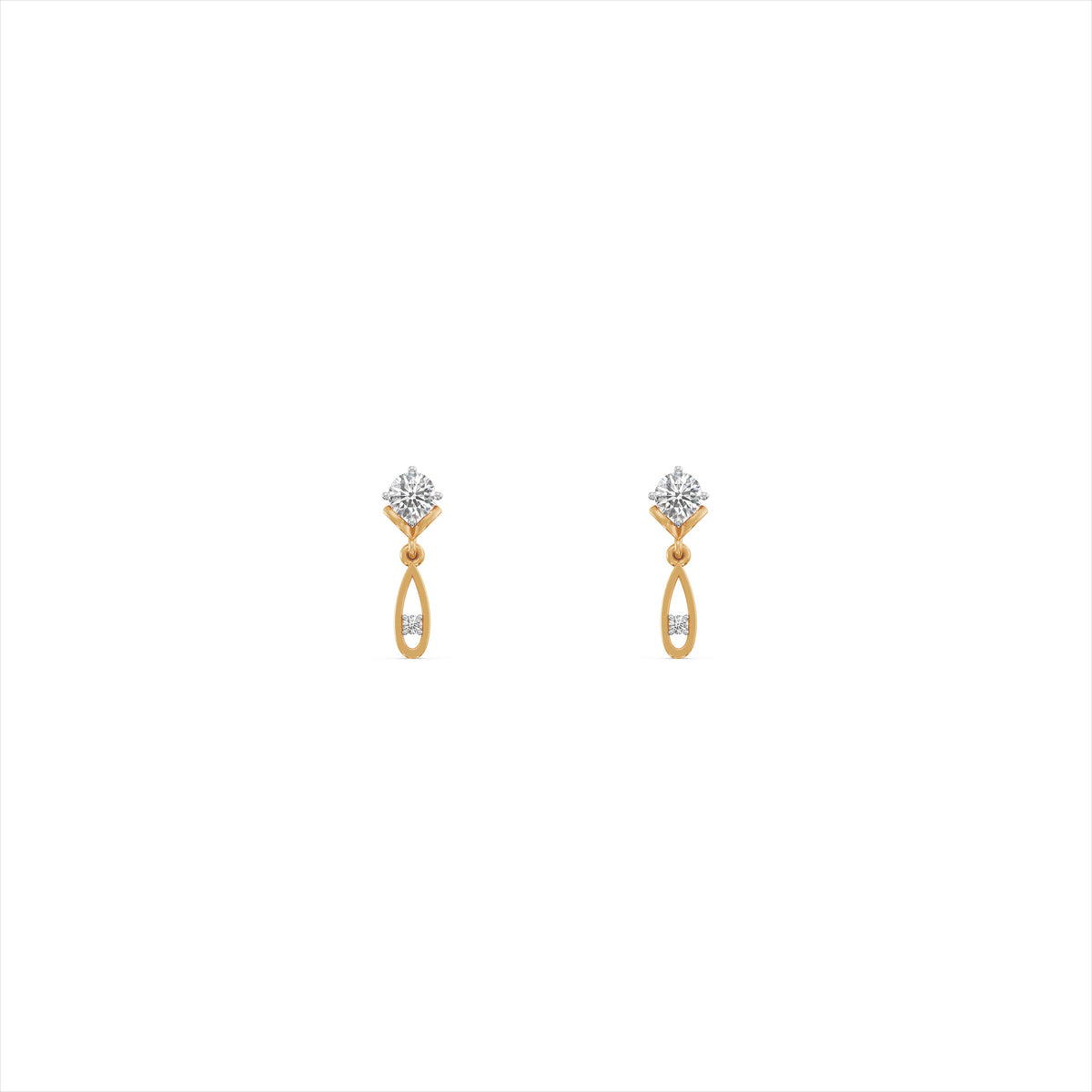 Ethereal Loop 9KT Gold Laboratory Grown Diamond Drop Earrings